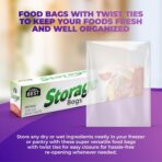 1 Gallon Food Storage Bags with Twist Ties – 75 Count Clear Plastic Baggies for Bread, Snacks, Fruits, Baked Goods – Durable, Leak-Resistant, Food Safe – by DURRA BEST - Image 5
