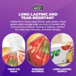 1 Gallon Food Storage Bags with Twist Ties – 75 Count Clear Plastic Baggies for Bread, Snacks, Fruits, Baked Goods – Durable, Leak-Resistant, Food Safe – by DURRA BEST - Image 7