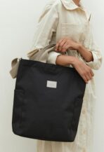 Recycled Polyester Laptop Tote Bag with Pockets and Zipper, Lightweight Crossbody Water Repellent, Fit 14" Laptop - IWP - Image 3