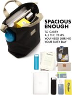 Recycled Polyester Laptop Tote Bag with Pockets and Zipper, Lightweight Crossbody Water Repellent, Fit 14" Laptop - IWP - Image 5