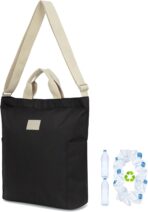 Recycled Polyester Laptop Tote Bag with Pockets and Zipper, Lightweight Crossbody Water Repellent, Fit 14" Laptop - IWP - Image 11