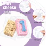 ROSPAKTEK 100pcs 4x6Inches Clear Cakesicle Bags Cookies Rice KrispieTreat Bags Individually Wrapped Treat Packaging for Soap Browine Chocolate Truffle Candy Gift Wedding Birthday Party Favors - Image 4