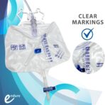 5 Pack Large 2000 ml Urinary Drainage Bag for Adults, Latex-Free Sterile Urine Bag with Anti-Reflux Chamber, Bolsa de Orina Desechable - Image 5