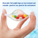 Zonon 24 Pieces Pill Pouch Bags Zippered Reusable Pill Baggies Clear Plastic Bags Self Sealing Travel Medicine Organizer Storage with Slide Lock for Cod Liver Oil, and Small Items - Image 5