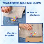 Zonon 24 Pieces Pill Pouch Bags Zippered Reusable Pill Baggies Clear Plastic Bags Self Sealing Travel Medicine Organizer Storage with Slide Lock for Cod Liver Oil, and Small Items - Image 6