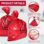 Biohazard Bags & Biohazard Waste Bags 45x50cm (17"x19") - Fits 8-10 Gallon Containers Medical Grade Leakproof Bags (50 Count HDPE) - Image 6