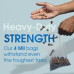 Spartan Industrial - 4” X 6” (1000 Count) 4 Mil Thick Clear Reclosable Zip Plastic Poly Bags with Resealable Lock Seal Zipper - Heavy Duty and Durable - Image 4