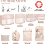 Veken 8 Set Packing Cubes, Cruise Ship Travel Essentials Accessories for Beach Vacation, Personalized Gifts for Women Mom Her, Suitcase Organizer Bags for Luggage with Hanging Toiletry Bag - Image 3