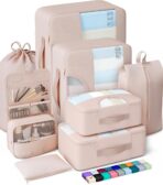 Veken 8 Set Packing Cubes, Cruise Ship Travel Essentials Accessories for Beach Vacation, Personalized Gifts for Women Mom Her, Suitcase Organizer Bags for Luggage with Hanging Toiletry Bag - Image 5