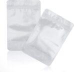 5" x 8" Stand Up Pouch Bags, 100 Pack – Clear Front & Aluminum Foil Back, Resealable and Heat Sealable Storage Bags for Food, Snacks, Coffee, Candy, and More - Image 4