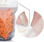 5" x 8" Stand Up Pouch Bags, 100 Pack – Clear Front & Aluminum Foil Back, Resealable and Heat Sealable Storage Bags for Food, Snacks, Coffee, Candy, and More - Image 6