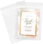 5" x 7"(200 Count) Clear Plastic Reclosable Zip Bags - 2 Mil Zipper Poly Bags for A2 A4 A6 Cards & Envelopes, Bakery, Cookies, Candies - Image 2