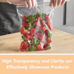 5" x 7"(200 Count) Clear Plastic Reclosable Zip Bags - 2 Mil Zipper Poly Bags for A2 A4 A6 Cards & Envelopes, Bakery, Cookies, Candies - Image 6