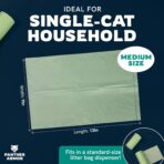Panther Armor Compostable Cat Litter Bags for Poop - 100x Unscented Pet Waste, 13x9in Leak Proof Kitty Litter Disposal - Odor Proof, Easy Open Dispenser Box of Cat Poop - Image 5