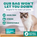 Panther Armor Compostable Cat Litter Bags for Poop - 100x Unscented Pet Waste, 13x9in Leak Proof Kitty Litter Disposal - Odor Proof, Easy Open Dispenser Box of Cat Poop - Image 6