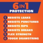 Hefty Ultra Strong 30 Gallon Trash Bags, Large Trash Bags 30 Gallon Size, Multipurpose, Break Resistant Drawstring Closure, Resists Leaks, Punctures, and Tears, Black, Fabuloso Scent, 50 Bags - Image 3