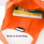 Large FoldableShopping Tote Bag, Reusable Heavy Duty Waterproof Nylon Grocery Totes Bags Holder with Handles for Women - Image 3