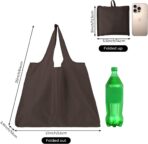 Large FoldableShopping Tote Bag, Reusable Heavy Duty Waterproof Nylon Grocery Totes Bags Holder with Handles for Women - Image 4