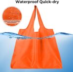 Large FoldableShopping Tote Bag, Reusable Heavy Duty Waterproof Nylon Grocery Totes Bags Holder with Handles for Women - Image 6