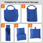 Large FoldableShopping Tote Bag, Reusable Heavy Duty Waterproof Nylon Grocery Totes Bags Holder with Handles for Women - Image 7
