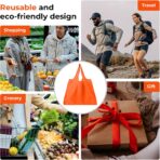 Large FoldableShopping Tote Bag, Reusable Heavy Duty Waterproof Nylon Grocery Totes Bags Holder with Handles for Women - Image 8