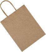bagmad 50 Pack 8x4.75x10 Inch Plain Medium Paper Bags with Handles Bulk, Brown Kraft Craft Gift Bags, Grocery Shopping Retail Birthday Party Favors Wedding Sacks (Natural 50pcs) - Image 7