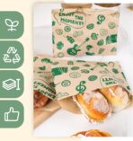 VGOODALL 150PCS Paper Sandwich Bags, 8.1"x6.6" Small Greaseproof Snack Bags for Picnics, Food Storage, Bakery, Donuts - Image 5