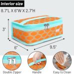 MIER Small Lunch Bag for Kids & Adults Compact Insulated Lunch Box Portable Thermal Mini Cooler for Work School Travel (Orange - Image 4