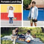 MIER Small Lunch Bag for Kids & Adults Compact Insulated Lunch Box Portable Thermal Mini Cooler for Work School Travel (Orange - Image 6