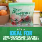 Ziploc Compostable Sandwich and Snack Bags for On The Go Freshness, Designed to be Commercially Compostable, 40 Bags - Image 5