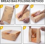 24 Pack Paper Bread Bags for Homemade Bread and Sourdough, 50% Thicker Large Kraft Loaf Bags with Clear Window for Bakery Packaging & Storage, Includes Sealing Stickers - Image 5