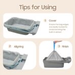 30 Count Automatic Cat Litter Box Liners Bags Compatible with NeakasaM1 Petpivot Autoscooper 11 and Similar Open-Top Self-Cleaning Cat Litter Box, Drawstring Handle Heavy Duty Leak-proof, 27 * 13in - Image 8