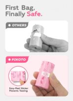 Dog Poop Bags Rolls, 320 Count (20 Refills) - 60% Recycled Plastic Baby Powder Scented - Leak Proof, Extra Thick Waste Bag with Easy-Peel Sticker (Pink) - Image 4