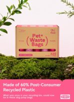 Dog Poop Bags Rolls, 320 Count (20 Refills) - 60% Recycled Plastic Baby Powder Scented - Leak Proof, Extra Thick Waste Bag with Easy-Peel Sticker (Pink) - Image 6