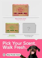 Dog Poop Bags Rolls, 320 Count (20 Refills) - 60% Recycled Plastic Baby Powder Scented - Leak Proof, Extra Thick Waste Bag with Easy-Peel Sticker (Pink) - Image 7