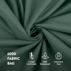 ZOBER 600D Oxford Fabric Large Christmas Tree Storage Bag - Fits 9 Ft Artificial Trees - Tear Proof Waterproof Christmas Tree Bag For Storage Box For Xmas - Strong, Durable Handles - Card Slot - Green - Image 4