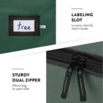 ZOBER 600D Oxford Fabric Large Christmas Tree Storage Bag - Fits 9 Ft Artificial Trees - Tear Proof Waterproof Christmas Tree Bag For Storage Box For Xmas - Strong, Durable Handles - Card Slot - Green - Image 6