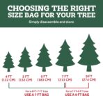 ZOBER 600D Oxford Fabric Large Christmas Tree Storage Bag - Fits 9 Ft Artificial Trees - Tear Proof Waterproof Christmas Tree Bag For Storage Box For Xmas - Strong, Durable Handles - Card Slot - Green - Image 9