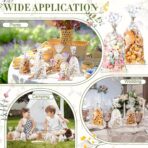 Sweetude 100 Pcs Wildflower Party Cellophane Treat Bags Floral Candy Plastic Clear Goody Bags Flat Bottom Gift supplies for Baby Shower Bridal Shower Birthday Wedding Party Favors,11 x 5 - Image 7