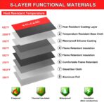 COLCASE Fireproof Document Bag with Lock 5200℉ Heat Insulated Waterproof and Fireproof Bag with Zipper Storage for Money, Documents,Passport and Valuables 15 x 11 inches - Image 3