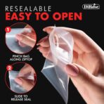 Dirose 7" x 8" Clear Reclosable Poly Bags – Pack of 1000, 2 Mil Thickness – Resealable Plastic Zip Bags for Snacks, Hardware, Arts & Crafts, and Storage - Image 6