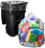 Tasker 64-65 Gallon Clear Trash Bags Heavy Duty, Recycling Bag (Huge 120 Count) 60 Gallon Clear Extra Large Recycling Garbage Bags - Image 7