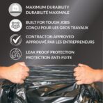 Maximum Heavy Duty Garbage Bags, 42-Gallon, 3 Mil, Black Garbage Bags Extra Large, Tear Resistant, Industrial Strength, 32 Counts - Image 8
