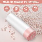 Small Trash-Bags-Bathroom 4 Gallon Drawstring Garbage-Bag - Kitchen Bedroom Car Size Unscented Clear White 90 Count Recycle Plastic Tall Liners for Office Outdoor Garden Waste Basket Can Heihaily - Image 6