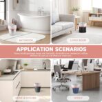 Small Trash-Bags-Bathroom 4 Gallon Drawstring Garbage-Bag - Kitchen Bedroom Car Size Unscented Clear White 90 Count Recycle Plastic Tall Liners for Office Outdoor Garden Waste Basket Can Heihaily - Image 8