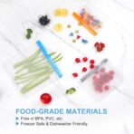 Lerine 10 Pack Reusable Sandwich Bags Dishwasher Safe, BPA Free Reusable Quart Bags, Extra Thick Leak-proof Freezer Bags for Marinate Meats, Cereal, Travel Items, Home Organization (Gray, 10 Sandwich) - Image 6