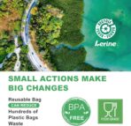 Lerine 10 Pack Reusable Sandwich Bags Dishwasher Safe, BPA Free Reusable Quart Bags, Extra Thick Leak-proof Freezer Bags for Marinate Meats, Cereal, Travel Items, Home Organization (Gray, 10 Sandwich) - Image 7