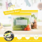 Teivio Gallon Freezer Bags 160 Count (4 Pack of 40), Double Zipper Seal, BPA-Free Thick Plastic Food Storage Bags for Home, Kitchen, Travel, Camping, Meats, Vegetables, Snacks, Sandwich bags - Image 6