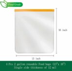 4 Pcs 2 Gallon Reusable Freezer Bags, Large Capacity, BPA Free Reusable Leakproof Food Storage Bags,13 "x 16", Used For Home Food Storage And Camping Food Storage - Image 3