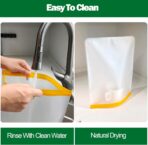 4 Pcs 2 Gallon Reusable Freezer Bags, Large Capacity, BPA Free Reusable Leakproof Food Storage Bags,13 "x 16", Used For Home Food Storage And Camping Food Storage - Image 6
